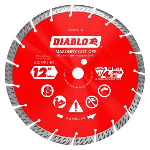 DIABLO - 12" Diamond Turbo Masonry Cut-Off Blade