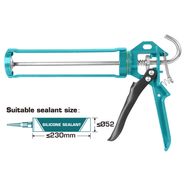 TOTAL - 9" industrial Caulking Gun