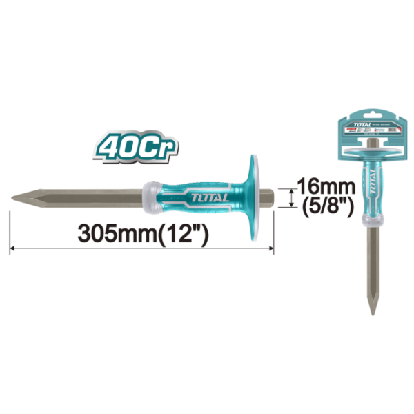 TOTAL - 12"X5/8" industrial Concrete Chisel