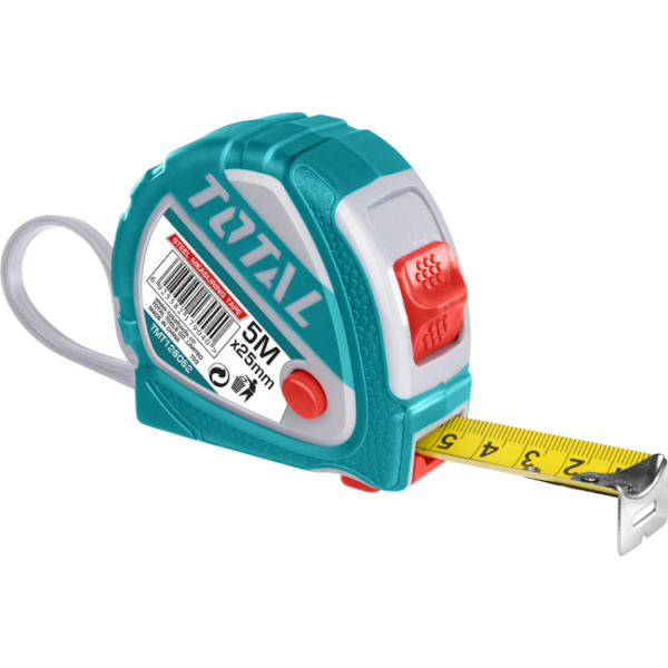 TOTAL - 1" Steel Measuring Tape(Rubber Cover)